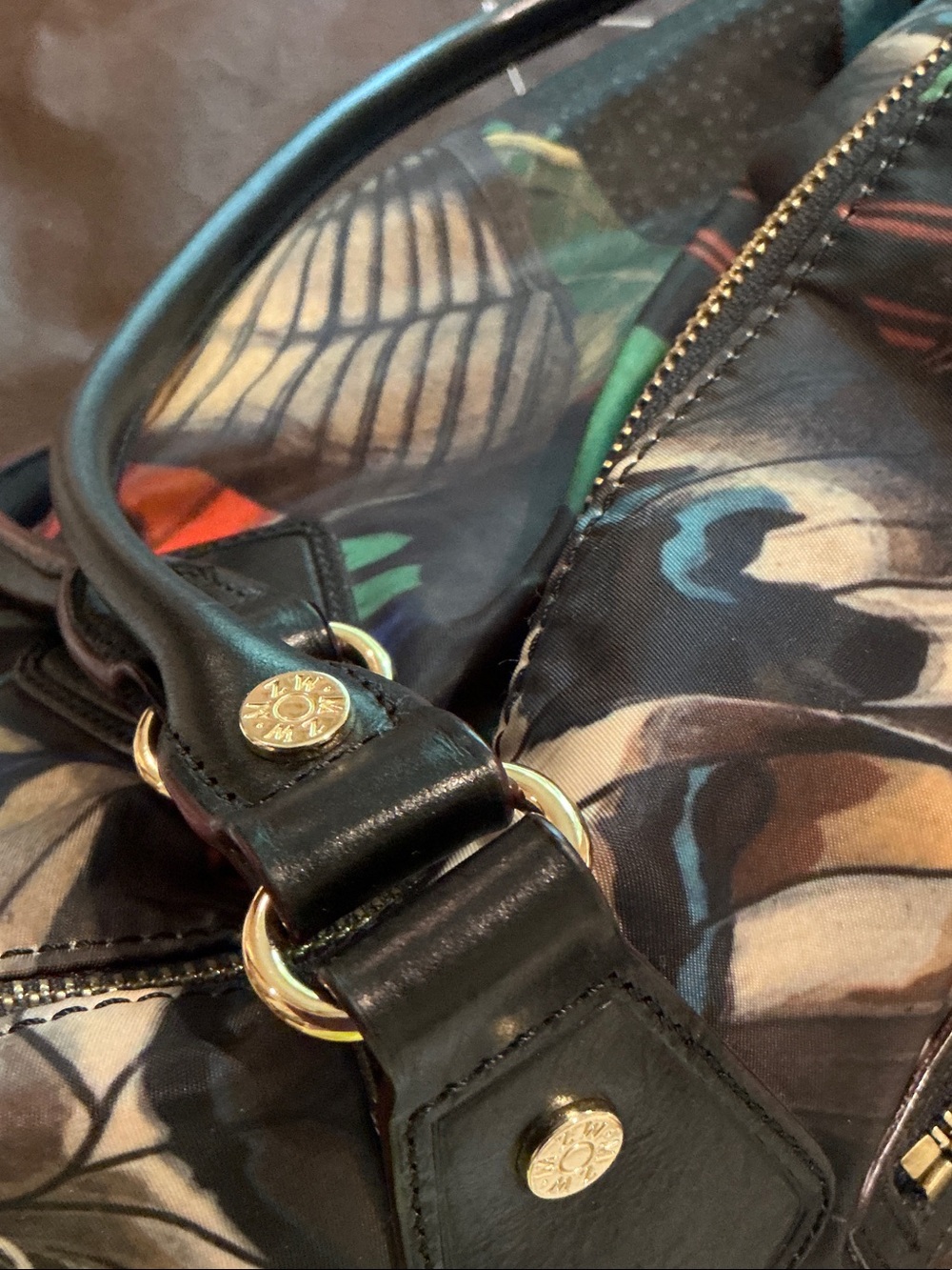 MZ Wallace Black Multicolor Butterfly Print Tote including Wristlet - Picture 10 of 13